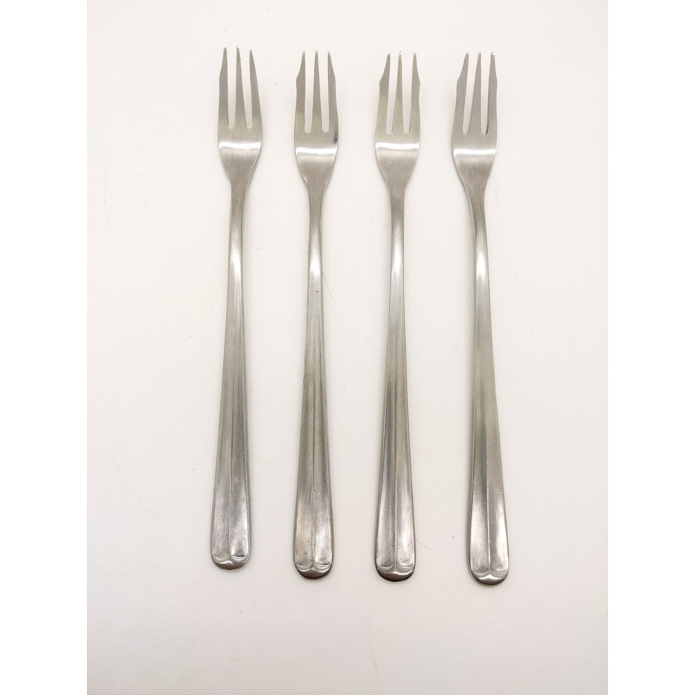4 Supreme by Towle Liberty Bell Stainless Cocktail Seafood Pickle Forks Lobster